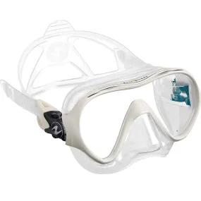 Used Aqua Lung Linea Single Lens Dive Mask-White Arctic