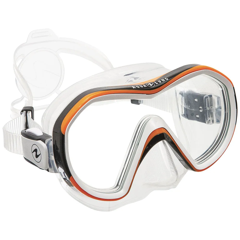 Used Aqua Lung Reveal X1 Dive Mask, Color: Clear/Orange