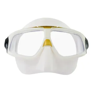 Used Aqua Lung Sphera X Scuba Freediving Mask - White/Gold