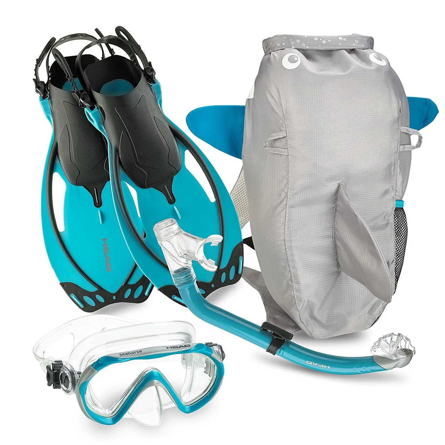 Used Mares Kids Sea Pals Character Set - Aqua, Size Small/9-13