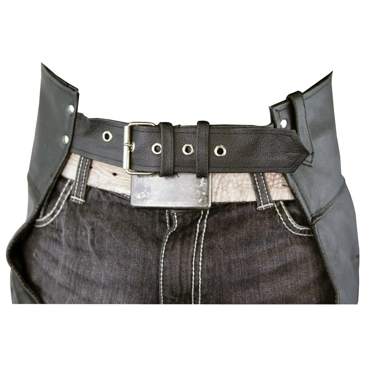 Vance Leather Unisex Black Zip-out Insulated Thermal Liner Biker Leather Motorcycle Chaps