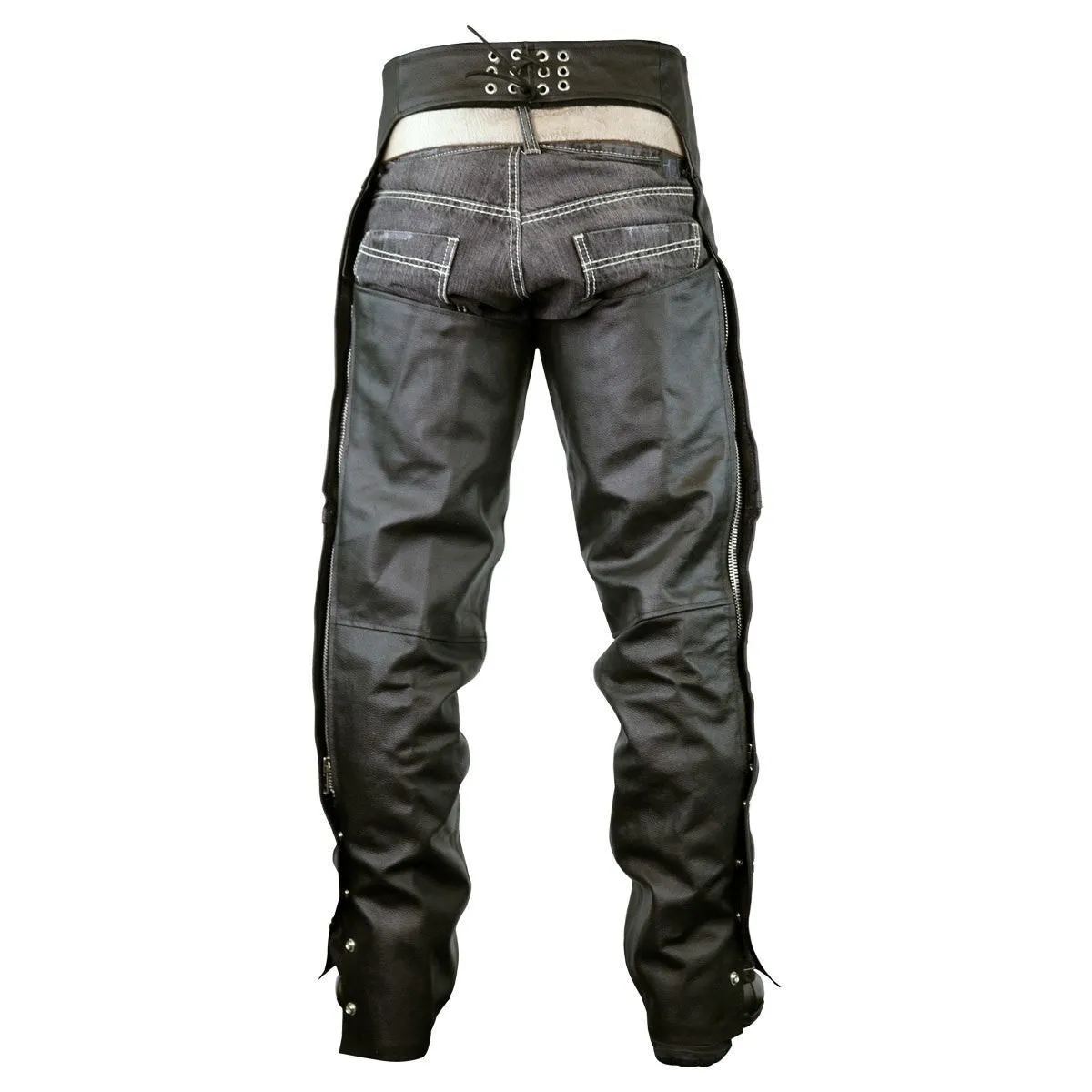 Vance Leather Unisex Black Zip-out Insulated Thermal Liner Biker Leather Motorcycle Chaps