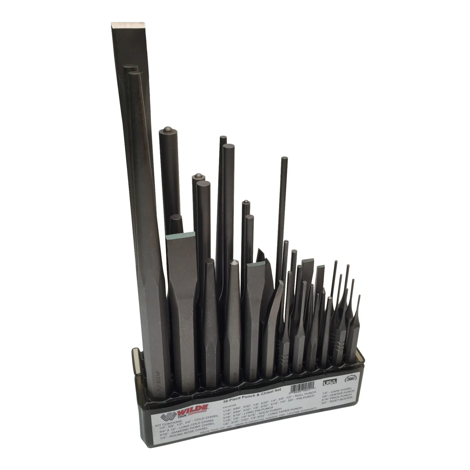 Wilde 36pc Punch & Chisel Set K36.NP MADE IN USA