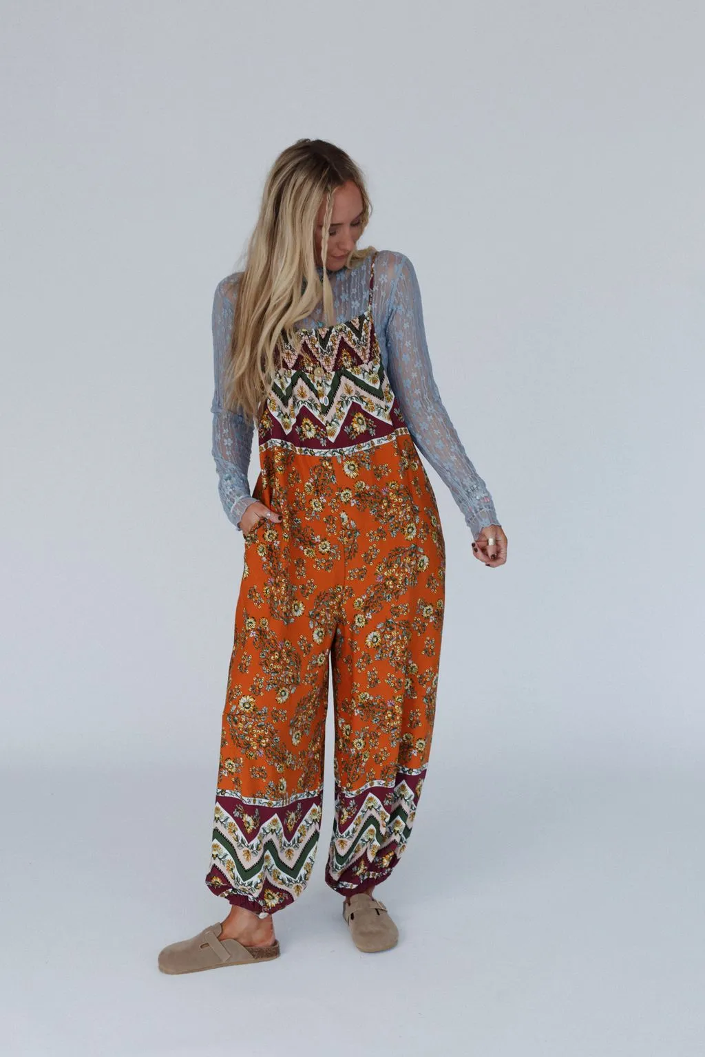 Wildflower Jumpsuit - Burgundy
