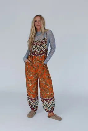 Wildflower Jumpsuit - Burgundy