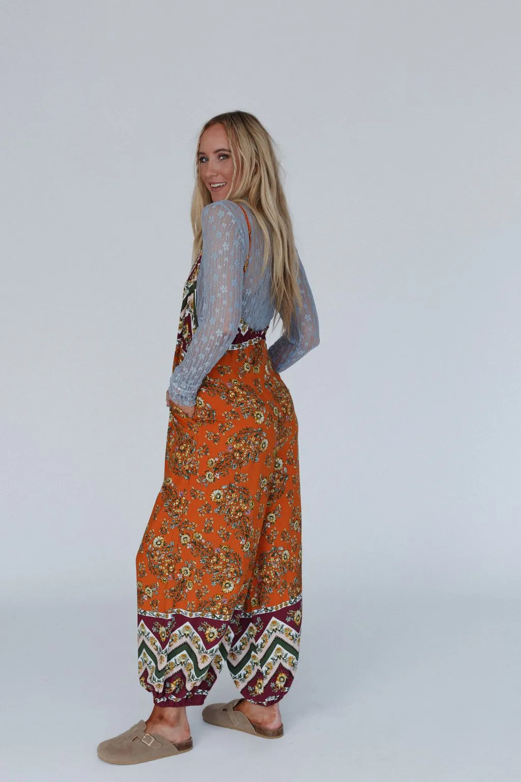 Wildflower Jumpsuit - Burgundy