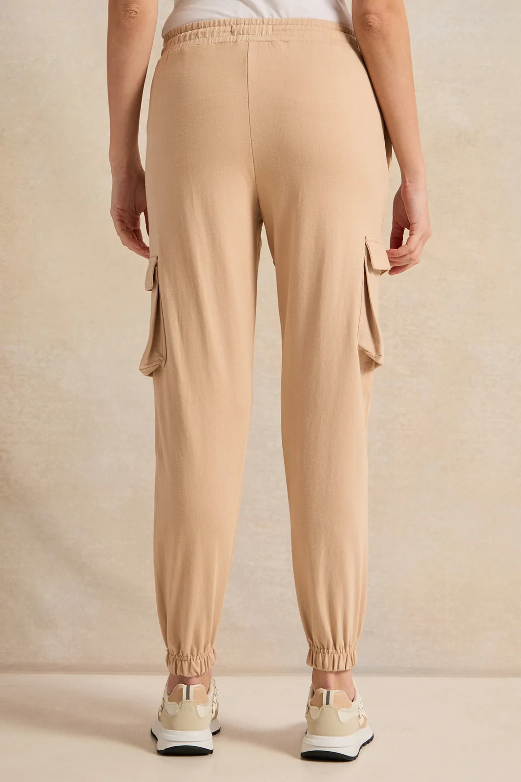 Women Beige Active Cargo Pant