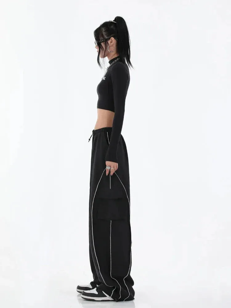 Women Cargo Streetwear Techwear Wide Leg Joggers Pants