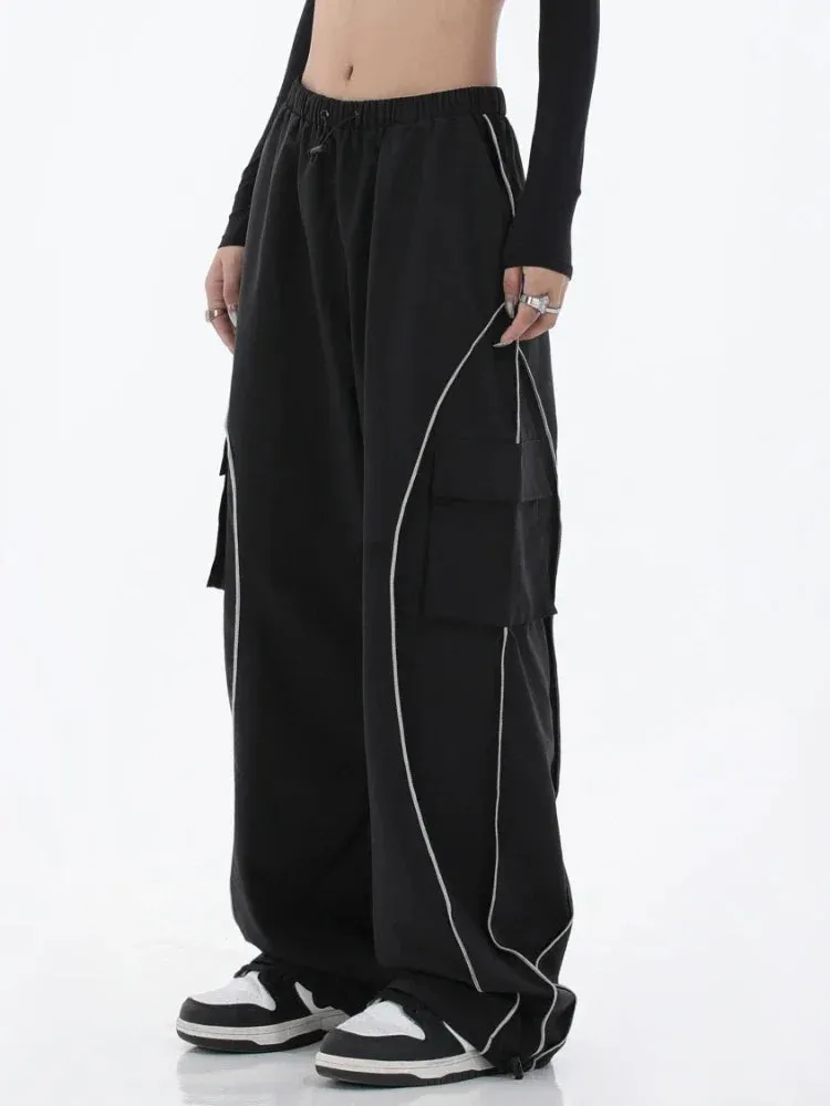 Women Cargo Streetwear Techwear Wide Leg Joggers Pants