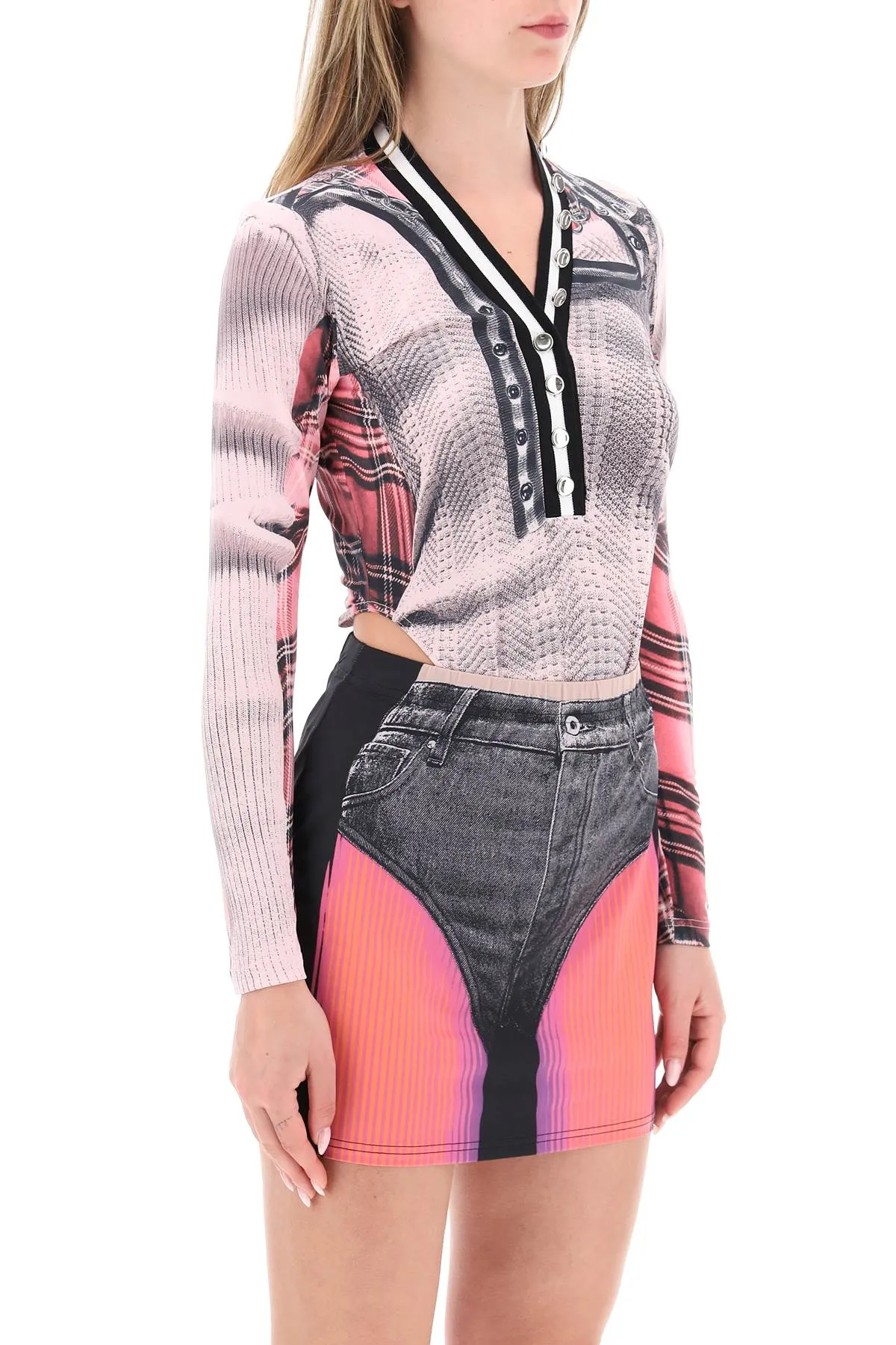 Y project jean paul gaultier x y/project trompe l'oeil bodysuit