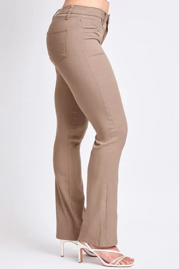 YMI Hyperstretch Mid Rise Bootcut Cargo Pants Spring Coffee