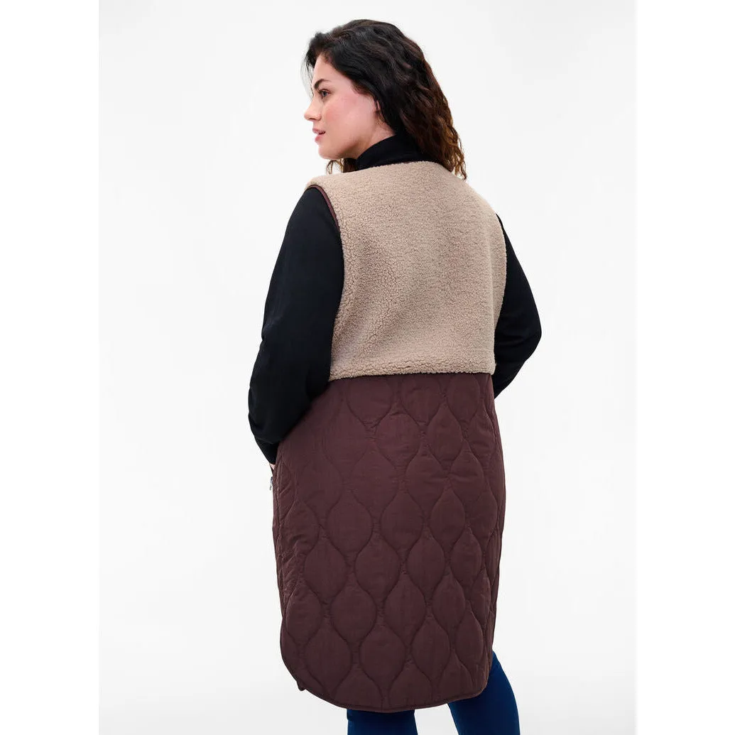 Zizzi Teddy Mix Gilet
