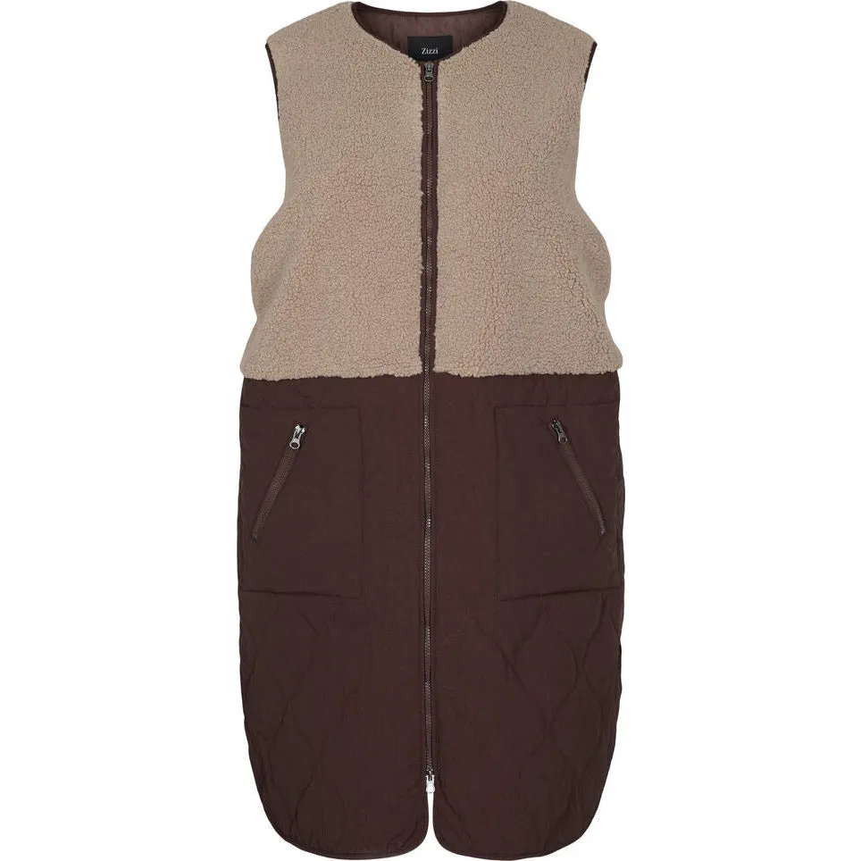 Zizzi Teddy Mix Gilet