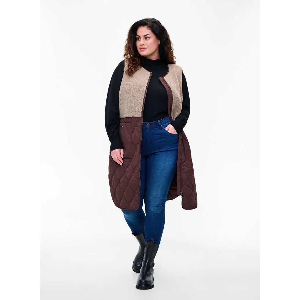 Zizzi Teddy Mix Gilet